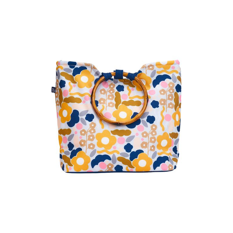 Annabel Trends | Insulated Tote - Floral Puzzle Mustard