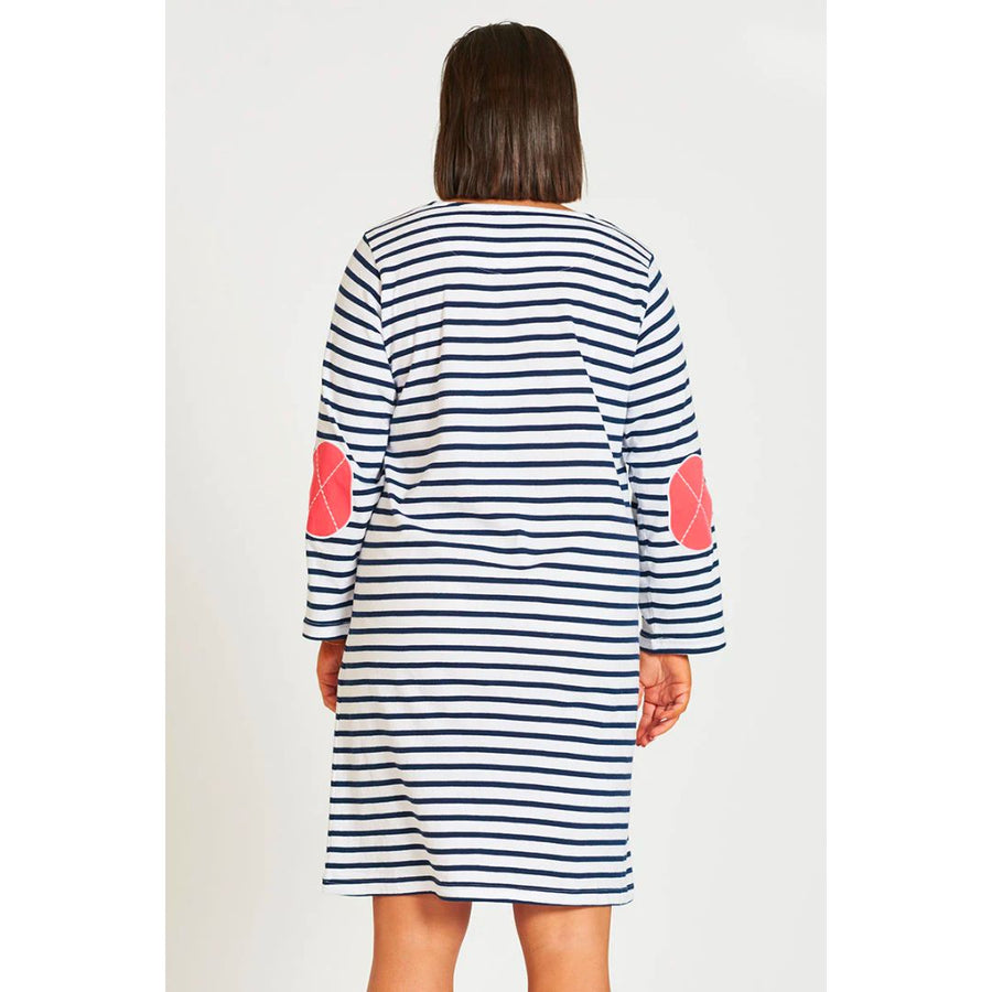 Est 1971 | Breton Organic Cotton Dress - Stripe/Red