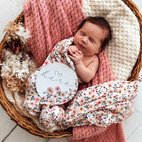 Snuggle Hunny | Reversible Milestone Cards - Spring Floral & Hazelnut