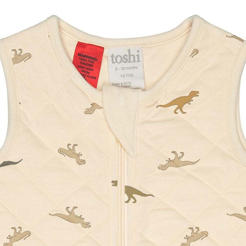 Toshi | Dinosauria Sleeveless Baby Sleep Bag Classic 1 TOG