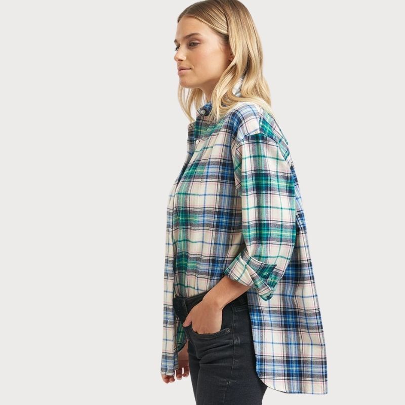 Shirty | The Classic Flannie Shirt - Blue Green Combo