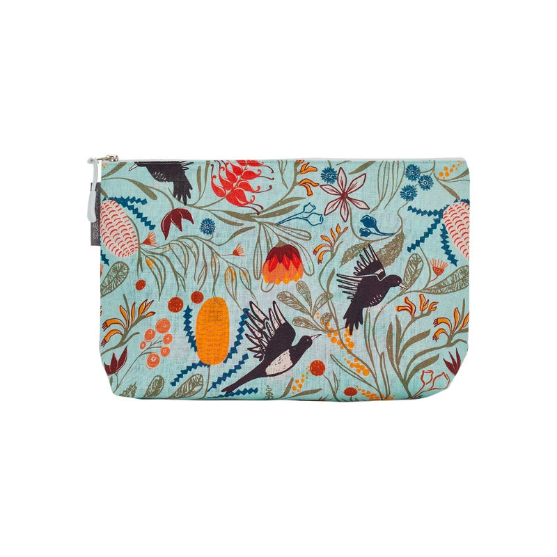 Annabel Trends | Large Cosmetic Bag Linen - Magpie Floral