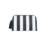 Annabel Trends | Medium Vanity Bag - Black & White Stripe