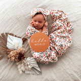 Snuggle Hunny | Reversible Milestone Cards - Spring Floral & Hazelnut