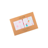 Ice Cream & Pink Spot Muslin Wrap 2 Pack