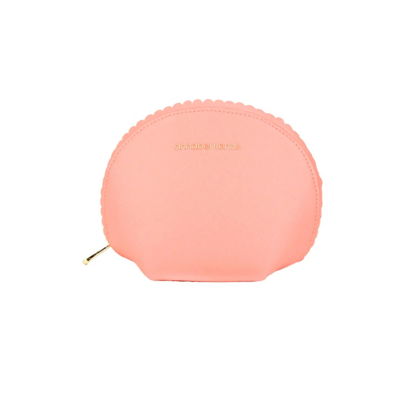 Annabel Trends | Vanity Scalloped Medium Pouch - Peach Pink