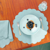 Annabel Trends | Stonewashed Scallop Placemat - Sage