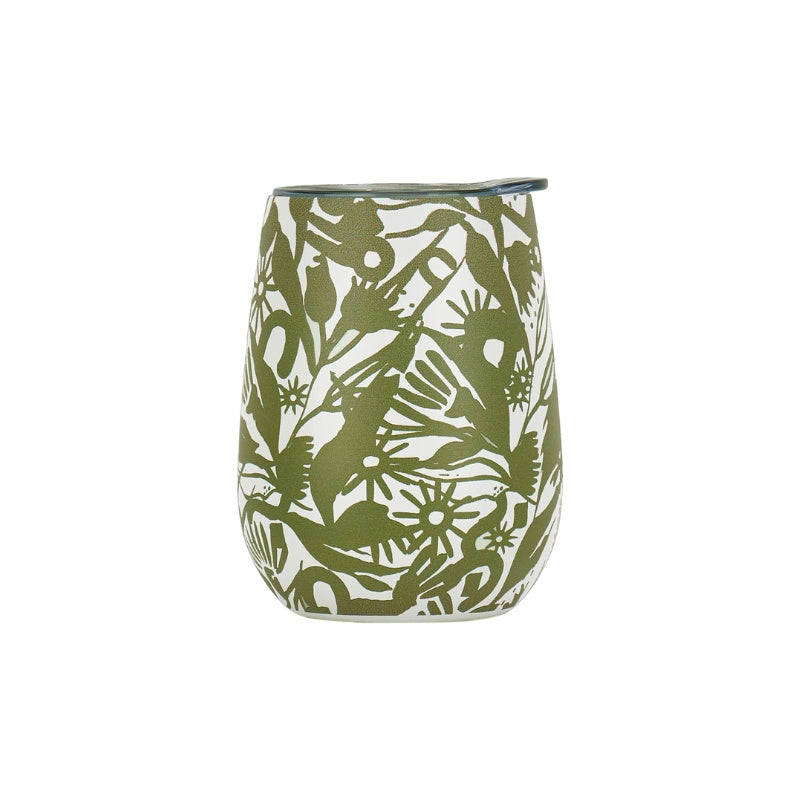 Annabel Trends | Double Walled Wine Tumbler - Abstract Gum