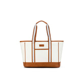 Black Caviar Designs | Capri Canvas Handbag - Tan/Cream