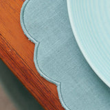 Annabel Trends | Stonewashed Scallop Placemat - Sage