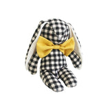 Alimrose | Linen Floppy Bunny 25cm - Black Check