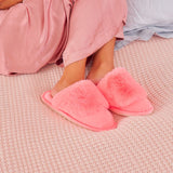 Annabel Trends | Cosy Luxe Slippers - Coral Pink