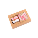 Peony Rose Muslin Wrap & Pink/White Pram Clip Pack