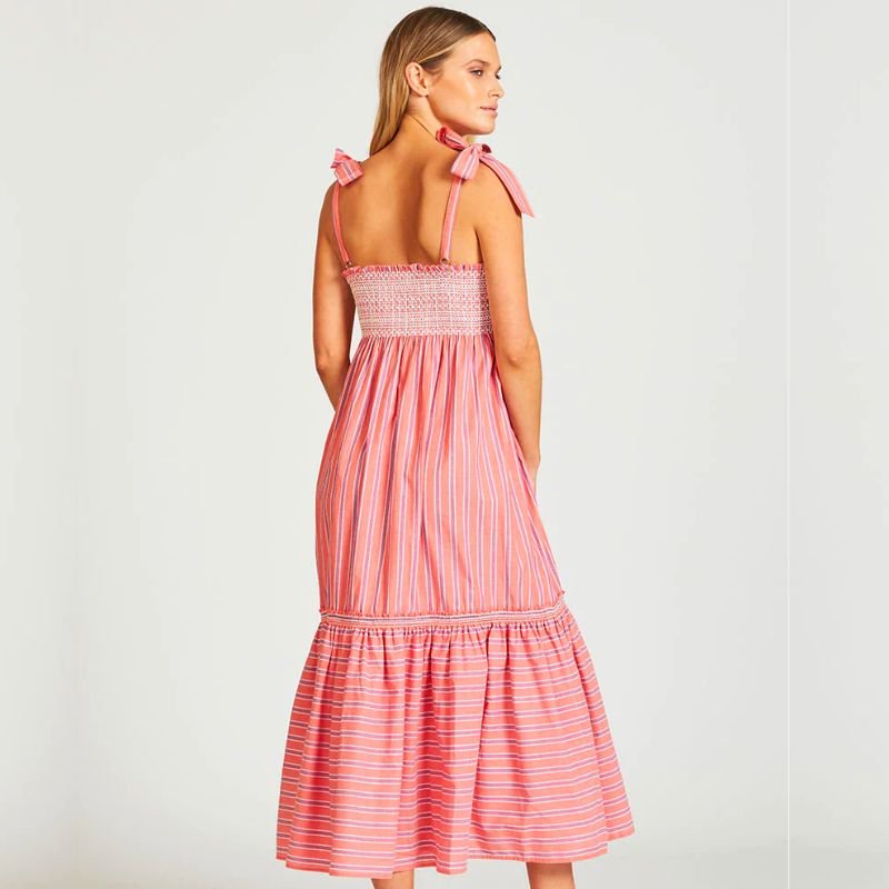 Shirty | The Skirt Dress - Coral Stripe