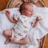 Snuggle Hunny | Short Sleeve Organic Bodysuit with Frill - Easter