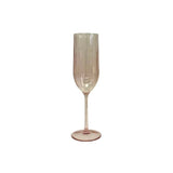 Ribbed Acrylic Champagne Flute - Pink