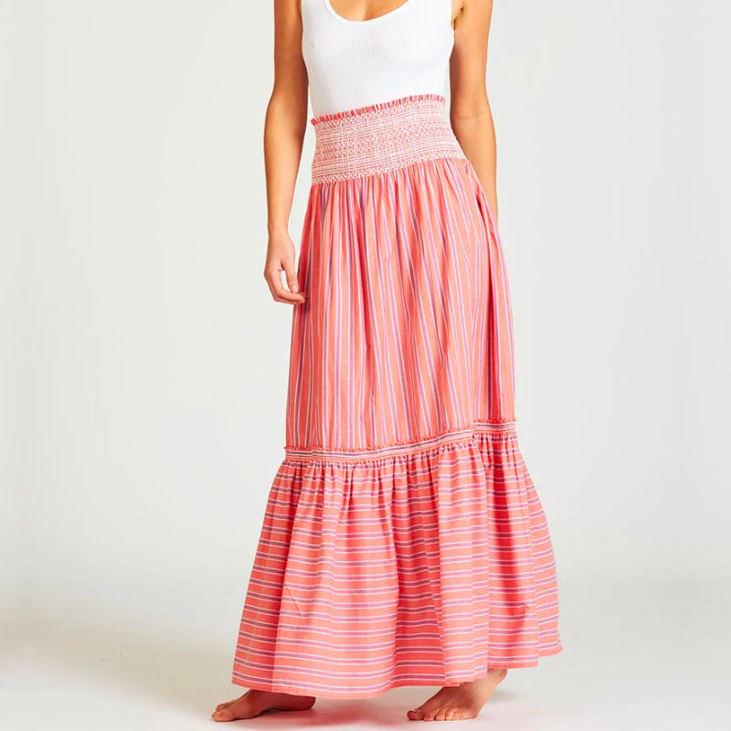 Shirty | The Skirt Dress - Coral Stripe