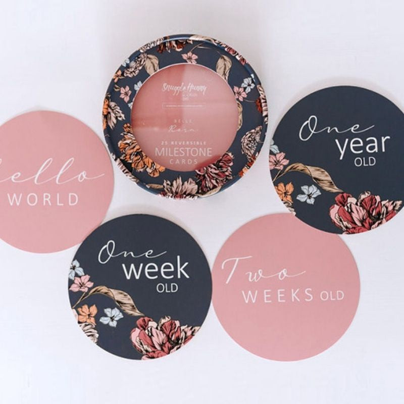 Snuggle Hunny | Belle Reversible Milestone Cards