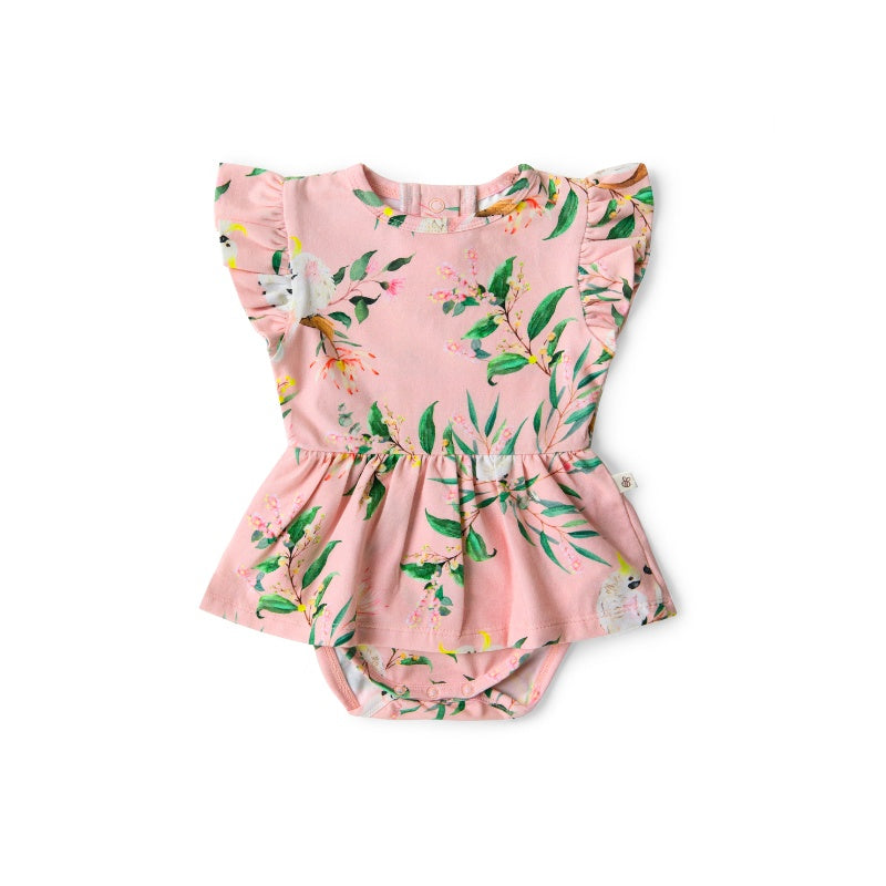 Snuggle Hunny | Organic Dress - Cockatoo
