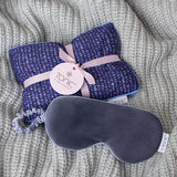 Navy Raindrops Heat Pillow