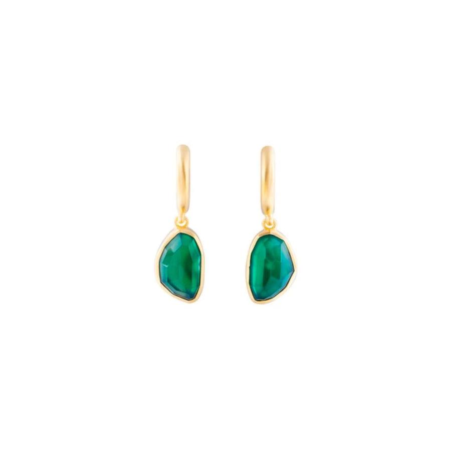 Fairley | Free-form Green Agate Drops