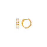 Fairley | Crystal Pearl Midi Hoops