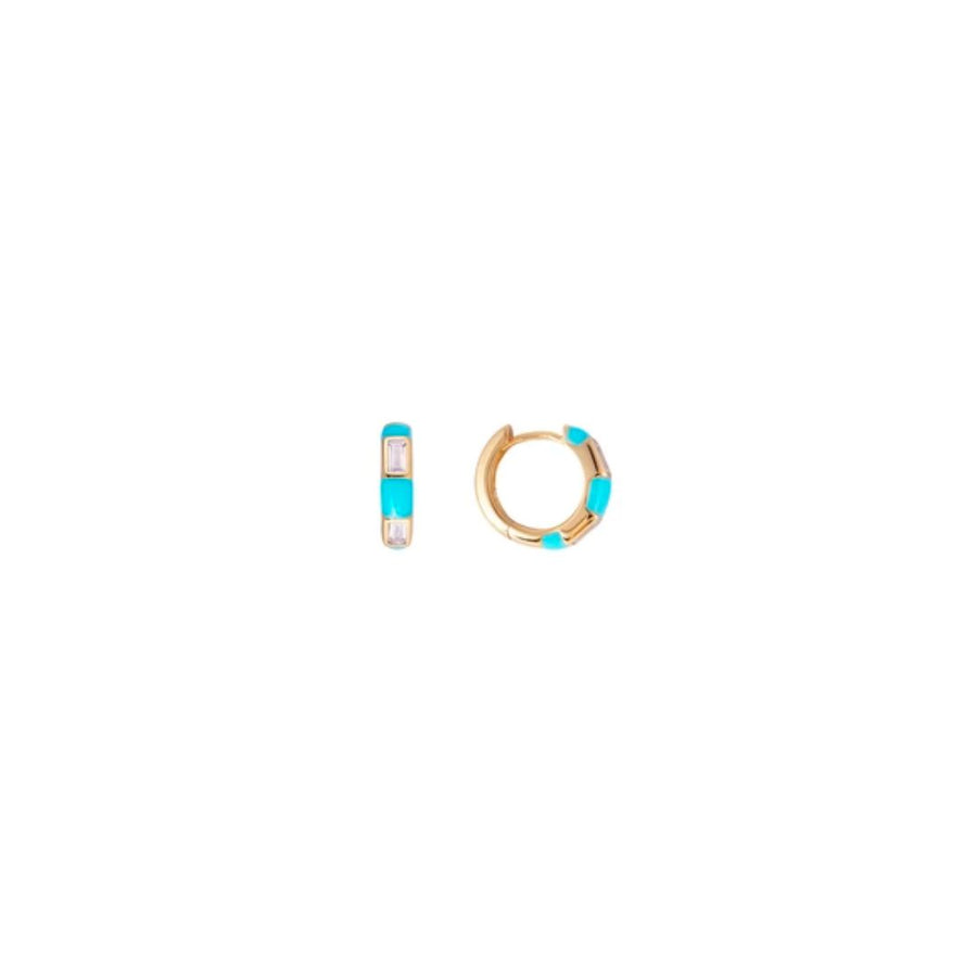 Fairley | Torquoise Midi Hoops