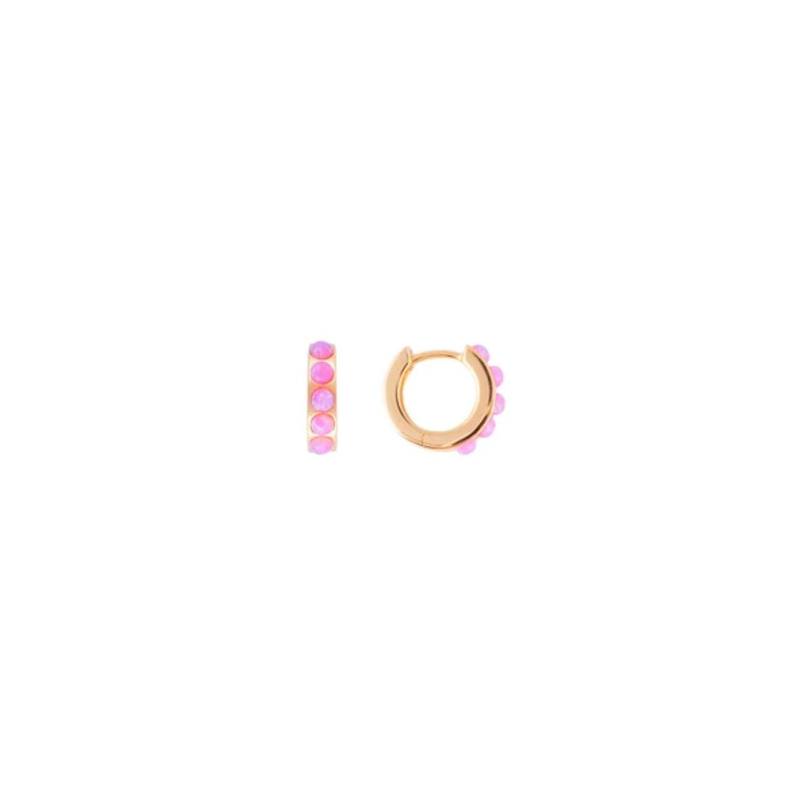 Fairley | Pink Opal Crystal Huggies