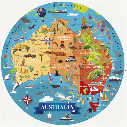 Axis Toys | Learn and Explore Puzzle - Australia